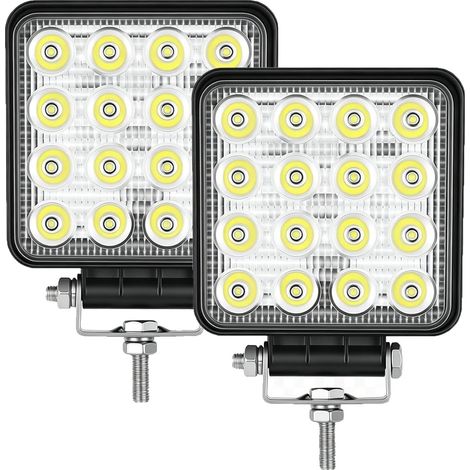 Luz de trabajo LED, resistente al agua, brillo de 3400-4800 lúmenes, 2 unidades, haz de luz concentrado (1/2)