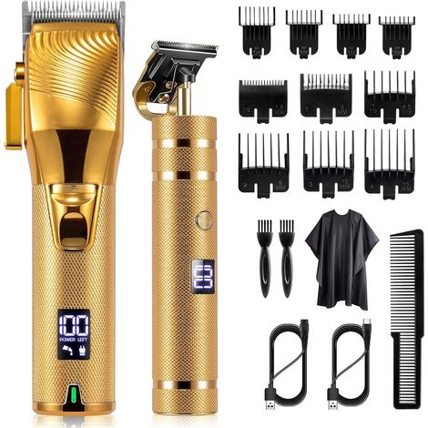 Tondeuse cheveux homme professionnelle sans fil - Kit barbe et précision rechargeable, cadeau (1/5)