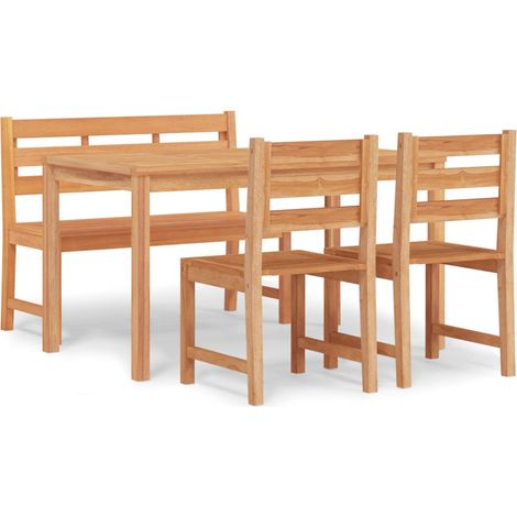 Maison Exclusive - Set da Pranzo per Giardino 4 pz in Legno Massello di Teak (1/5)