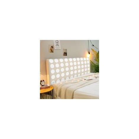 Housse Tete de Lit ExtensibleSimple Moderne Housse de Protection Tête de LitHousse Tete de Lit DouxHousse de Tête de Lit Lavable pour Lits Simples Doubles King Size (180cmBlanc )