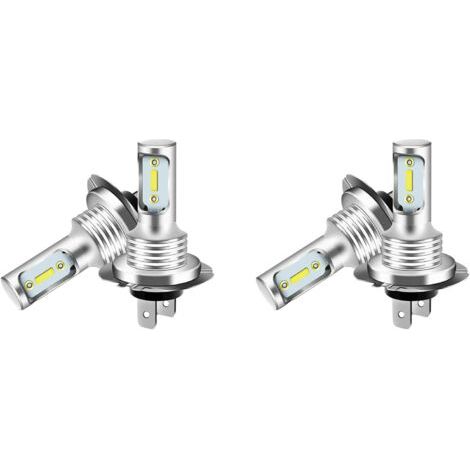 Lot de 4 ampoules LED H7 6000K 110W 8000LM – Phares antibrouillard – Lumière blanche intense – Durée de vie 50000 heures (1/4)