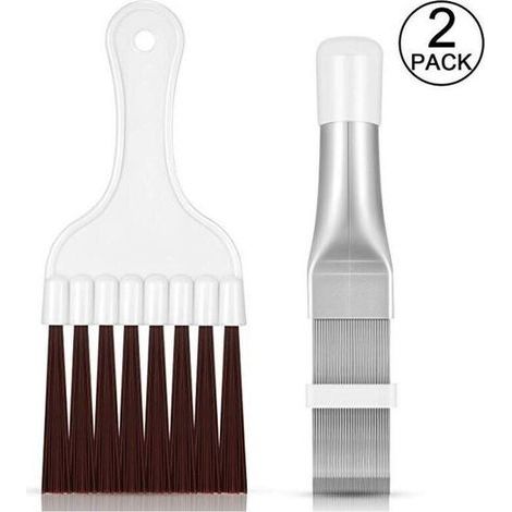 brosses de nettoyage ,pour climatiseur à aileron de condensateur en acier inoxydable,2 pièces (1/5)