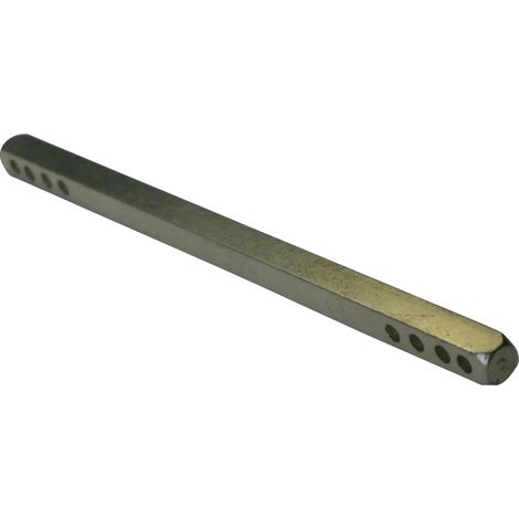 Duval – Tige carrée 7mm 140mm acier zingué – Perçage 4+4 trous pour fixation garnitures de porte – 3410421714