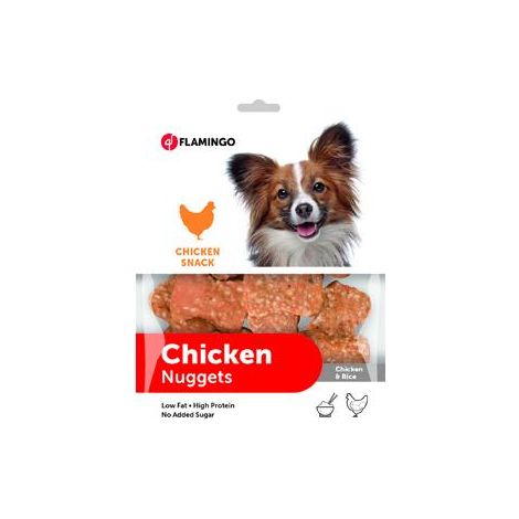 Friandises hapki Nuggets poulet et riz 400 g pour chien - Flamingo (1/2)