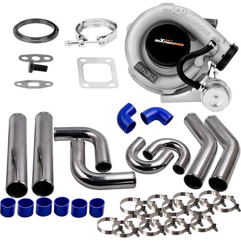 Universal 76mm 3" turbo intercooler pipe Kit + t3 Turbolader Oil Cooled V-Band (1/5)