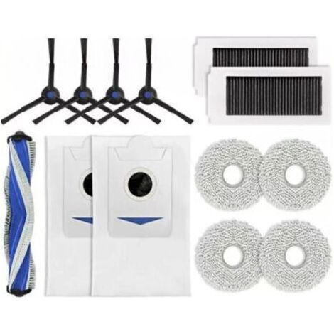 Zum Zubehör für den Ecovacs X5 Pro Saugroboter gehören 1 rotierende Bürste, 4 Seitenbürsten, 2 Filter, 2 Aktivkohle-Staubbeutel und 4 Reinigungstücher. (1/5)