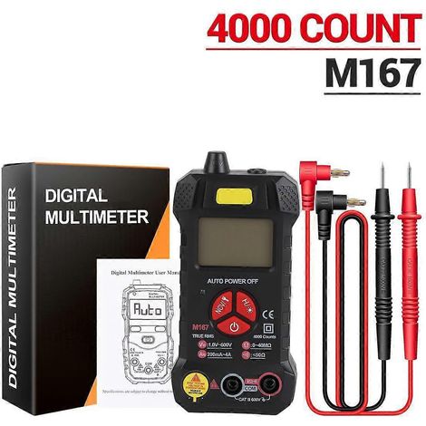 M167 Digitales Multimeter mit automatischer Bereichswahl, LED-Spannungsmesser für Anfänger und