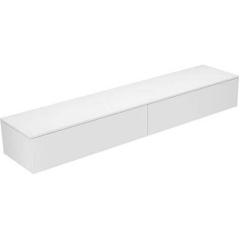 Buffet EDITION 400 2 façades coulissantes 2100 x 289 x 450 mm blanc, verre anthracite mat KEUCO
