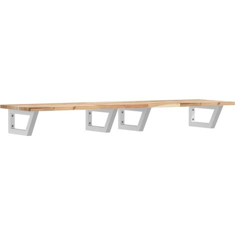 Maison Exclusive - Étagère de vasque murale acier et bois massif d'acacia (1/5)