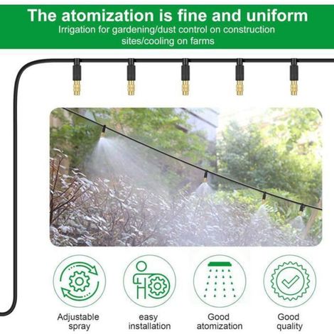 Buse D'irrigation - Cuivre Et Plastique D'ingénierie - Réglable 0,6 À 1,2 M - Débit 7 À 20 L/h - Pour Serre Jardin Terrasse - 20 Pièces (1/4)