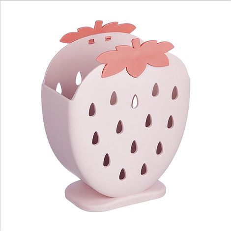 Panier À Baguettes - Grille Double - Forme Fraise - En PP - Pour Cuisine - 14,3 x 6,5 x 18 cm - 1 Pièce (1/2)