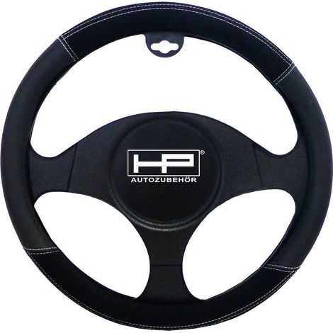 HP Autozubehör Couvre-volant (Ø x H) 39 cm x 4 cm Velours, Cuir synthétique noir 37 - 39 cm