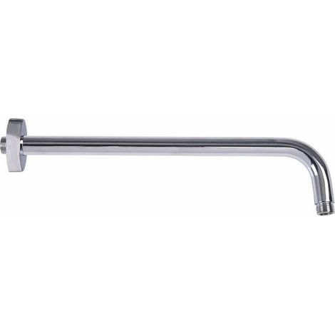 AGE Bras de douche 400mm, bras de tête de douche 40cm rond mural pommeau de douche accessoires de salle de bains, bras de douche en laiton chromé (1/5)