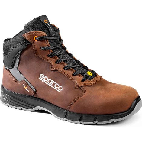 Sparco BTB0012B0D15039 Targa-H Vic Scarpe Antinfortunistiche S3S ESD Puntale in Vetroresina Suola Antiperforazione Antiscivolo colore Marrone