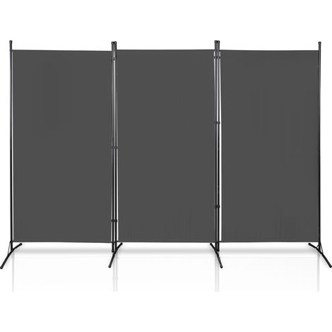 Wolketon Paravent Sichtschutzwand Raumteiler Stellwand Raumteiler Trennwand Sichtschutz 3 teilig Anthrazit (1/5)
