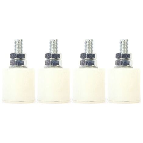 4 pcs Guide Porte Coulissante, 40 x 40,Olive or Guide Rollers for Sliding Doors, Sliding Door Guides or Other Applications, Plaque de Guidage Nylon,Fixation avec Tige Filetée
