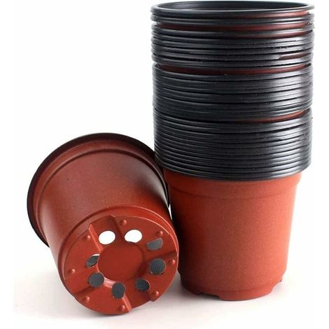 Pots De Pépinière, 50pcs Pots De Pépinière Pots De Fleurs Pot De Fleurs Conteneur De Plantes 8 Cm Pour La Fleur De Départ De Semences (Plastique)-Ensoleillé (1/5)