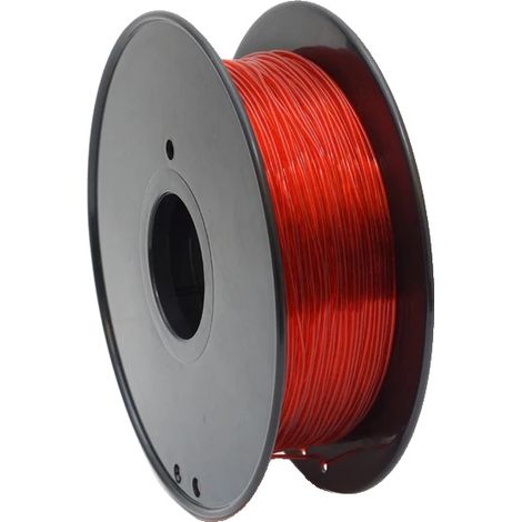 Filament d'imprimante 3D, TPU flexible, haute qualité, Rouge Transparent (1/2)