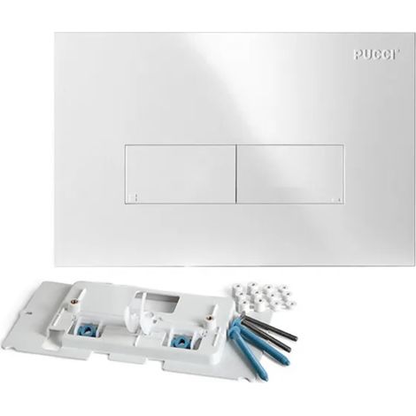 PLACCA 2 TASTI MODELLO ECO 33 BIANCA   PUCCIPLAST Srl
