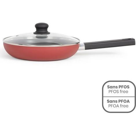 Sauteuse 26 cm - LIVOO - MEP153R - Antiadhésif sans PFOA ni PFOS - Manche silicone - Tous feux dont induction (1/4)
