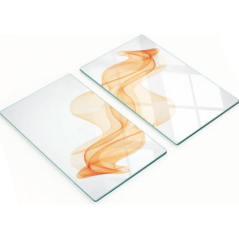 Tablas de cortar de vidrio para cocina con gr谩ficos abstractos de humo 2x30x52 cm