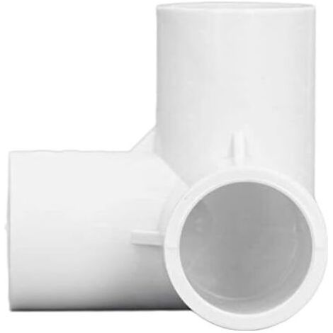 Lot de 10 Raccords Tuyauterie 3 Voies en PVC Voies, Uxcell Coude 20 Mm, Raccord D'Angle T Plastique à Angle (Blanc) Blanc -