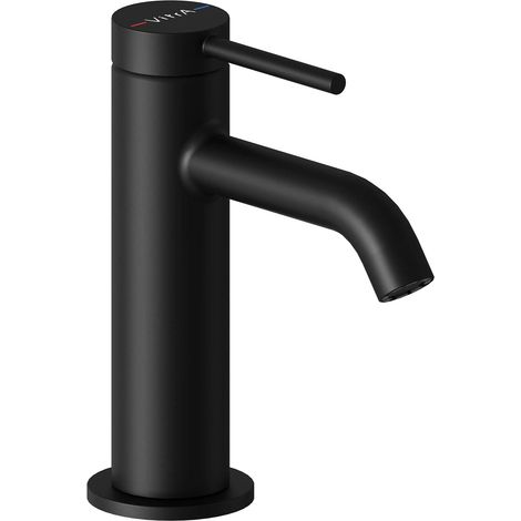 Vitra Minimax Round Compact Basin Mixer Tap - Matt Black (1/2)