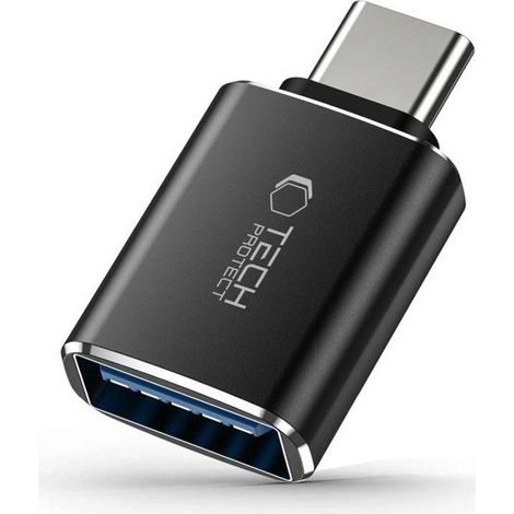 Tech-Protect UltraBoost USB-C / USB-A (Female) OTG Adapter - Black