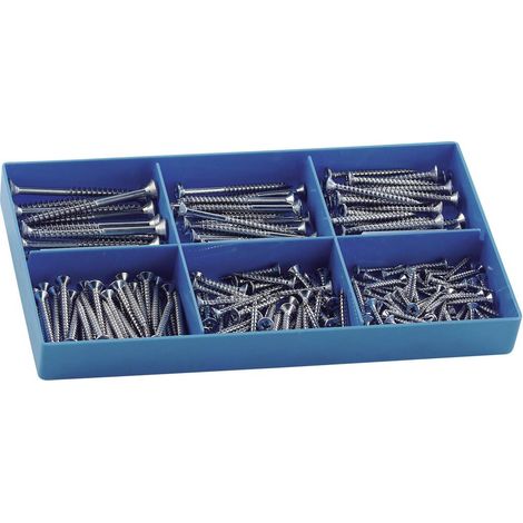 Assortiment de vis inox A2 pour panneaux agglomérés – 200 pièces – Dimensions variées 20 à 60 mm – Autotaraudeur pour fixation rapide (1/2)