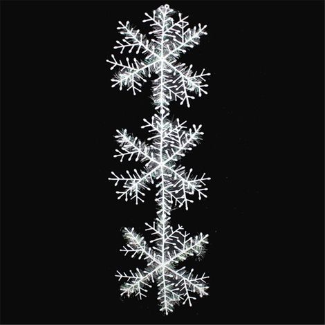 Flocons de Neige Ornements de Noël pour Sapin, Décoration Murale Festive pour la Maison (1/5)