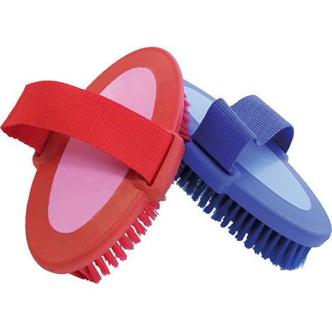 Rosso - Spazzola antiscivolo bicolore con fibre sintetiche