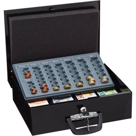 Cajon de efectivo con contador de monedas