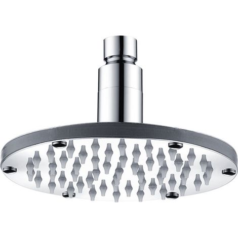 Cabezal de ducha LED de 15 cm, de bajo consumo, sin pilas - Ducha de lluvia RGB con indicador de temperatura para baño (1/5)
