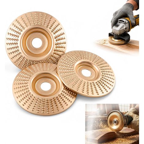 Wood Flap Disc for Grinder 3 Pieces 125/22mm Carbide Disc for Cutting, Shaping (1/5)