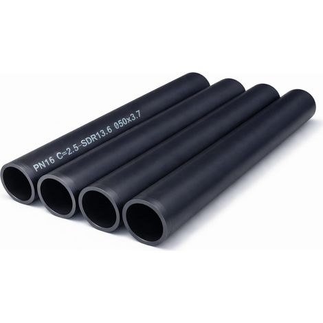 Tube PVC rigide PN16 Ø50mm L.20cm avec chanfreins, lot de 4 (1/4)