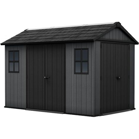 Keter Newton Plus Dual Entry Shed 11x7.5ft - Grey