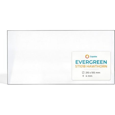 Vitre Evergreen ST1018 HAWTHORN - Verre Rectangle pour poêle à bois - 210 x 105 mm (L1 x H1) - 4 mm (1/5)