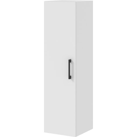 Columna de baño Lumi 80 cm, blanca, armario suspendido (1/5)