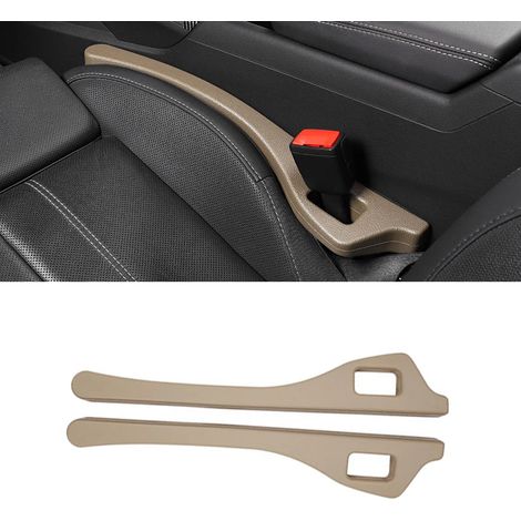 (2 pièces beiges) Cache-sièges de siège auto en PU étanche, accessoire universel pour BMW et Tesla Y (1/5)