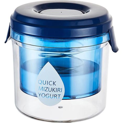 Yaourtière portable avec tamis de séparation du lactosérum et grande capacité pour yaourt grec, avec filtre à mailles fines pour un yaourt épais et crémeux. (1/5)
