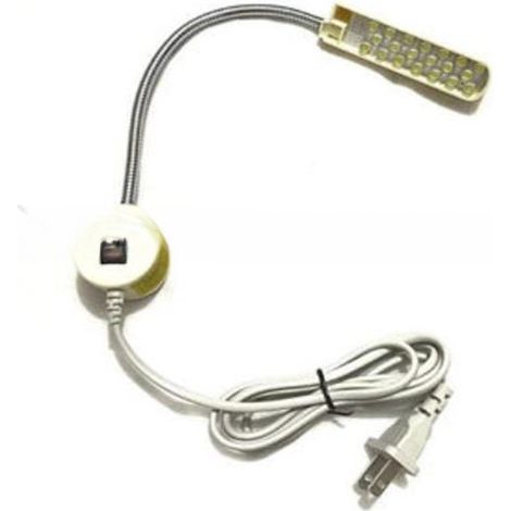 Lampe LED pour machine à coudre avec bras flexible et base magnétique, éclairage 10/20 LED, prise UE, couture (1/4)