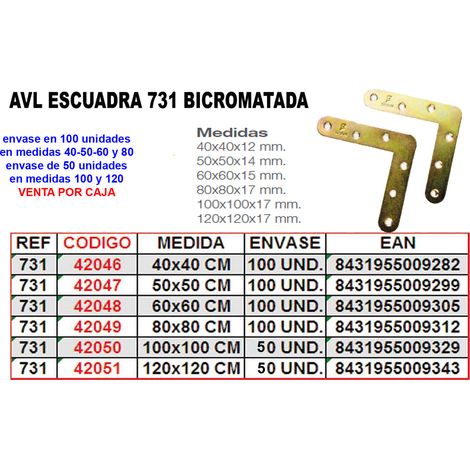Outil du menuisier wolfpack flat angle bracket 90 degrés 6 trous