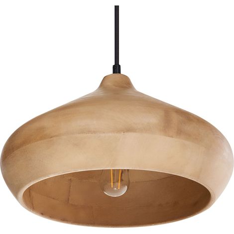 Lampadario dalla Forma rotonda regolabile in legno di mango chiaro Rawi