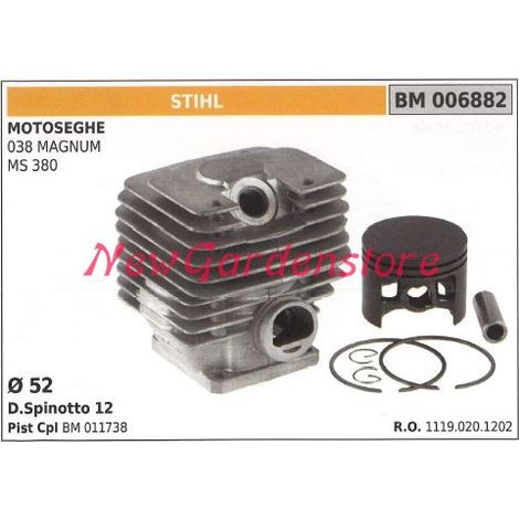 Cilindro pistone segmenti STIHL motore motosega MAGNUM 038  MS 380 006882