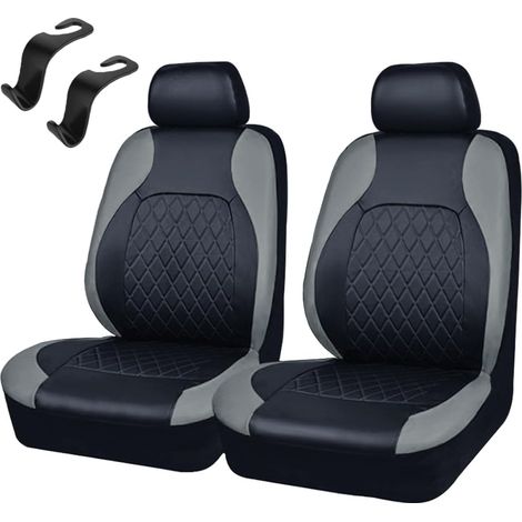 Lot de 2 Housses de siège,Cuir synthétique,Airbag latéral,Universel,Voiture camion SUV (1/5)