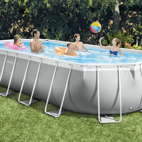 Set Piscina Ovale Prism Frame 610x305x122 cm INTEX (1/5)