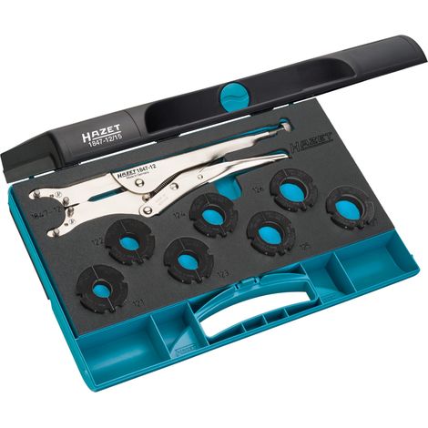 HAZET 1847-12/15 Juego de alicates para anillos de seguridad ∙ 355 mm x 235 mm x 65 mm ∙ Número de herramientas: 15