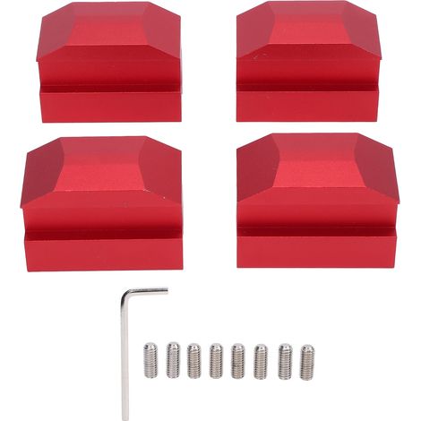 Coussinet de levage de cric en aluminium anodisé rouge, 4 pièces, boulons de sol sur les Points pour Camaro 6e génération 2016 à 2018 (1/5)