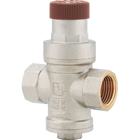 Re'ducteur de pression Itap Minipress FF - PN 15 1/2" en laiton nickele' a' piston avec tarage du sie'ge compense' entre 1 et 4 bar (1/2)