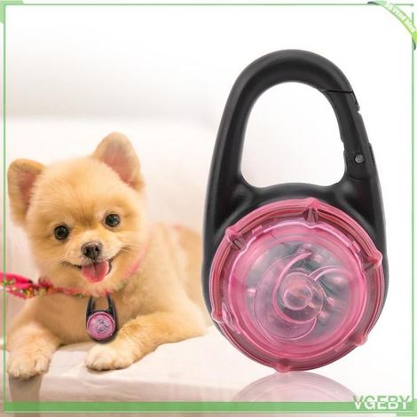 Pendentif lumineux pour chien - FAFEICY - VGEBY - Rose - Étanche - Modes clignotant/continu (1/5)